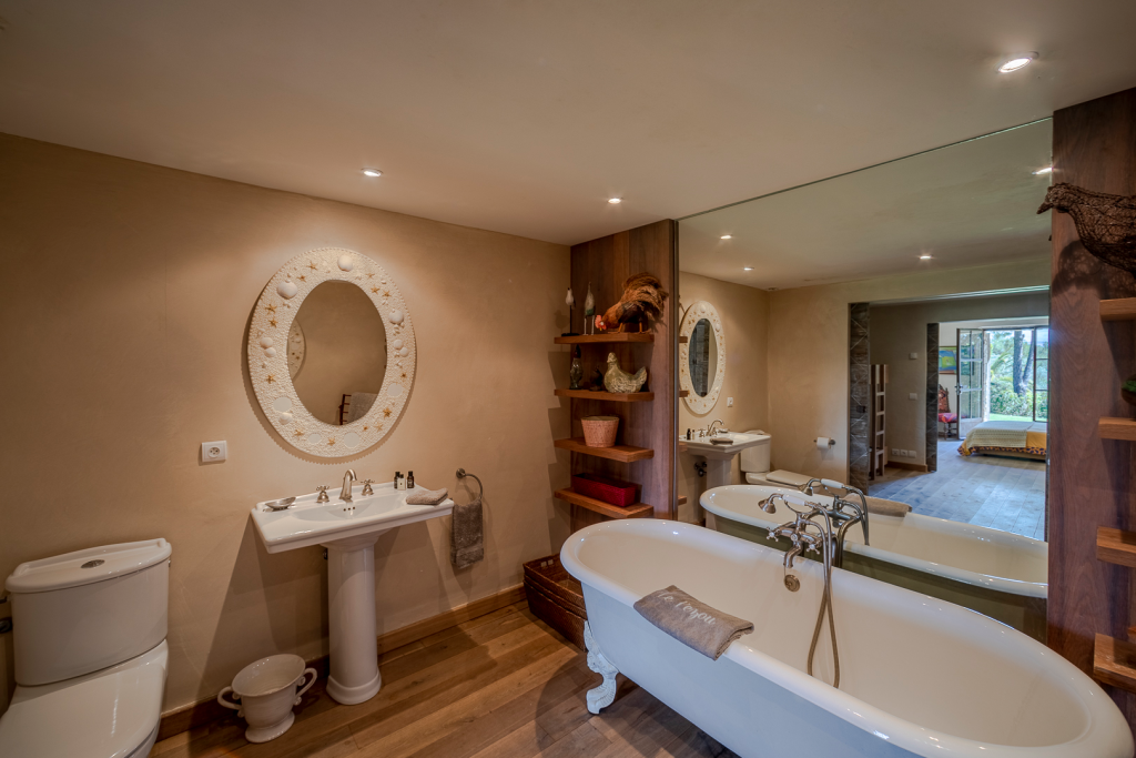 Bathroom with dressing area at Provencal Villa Mougins