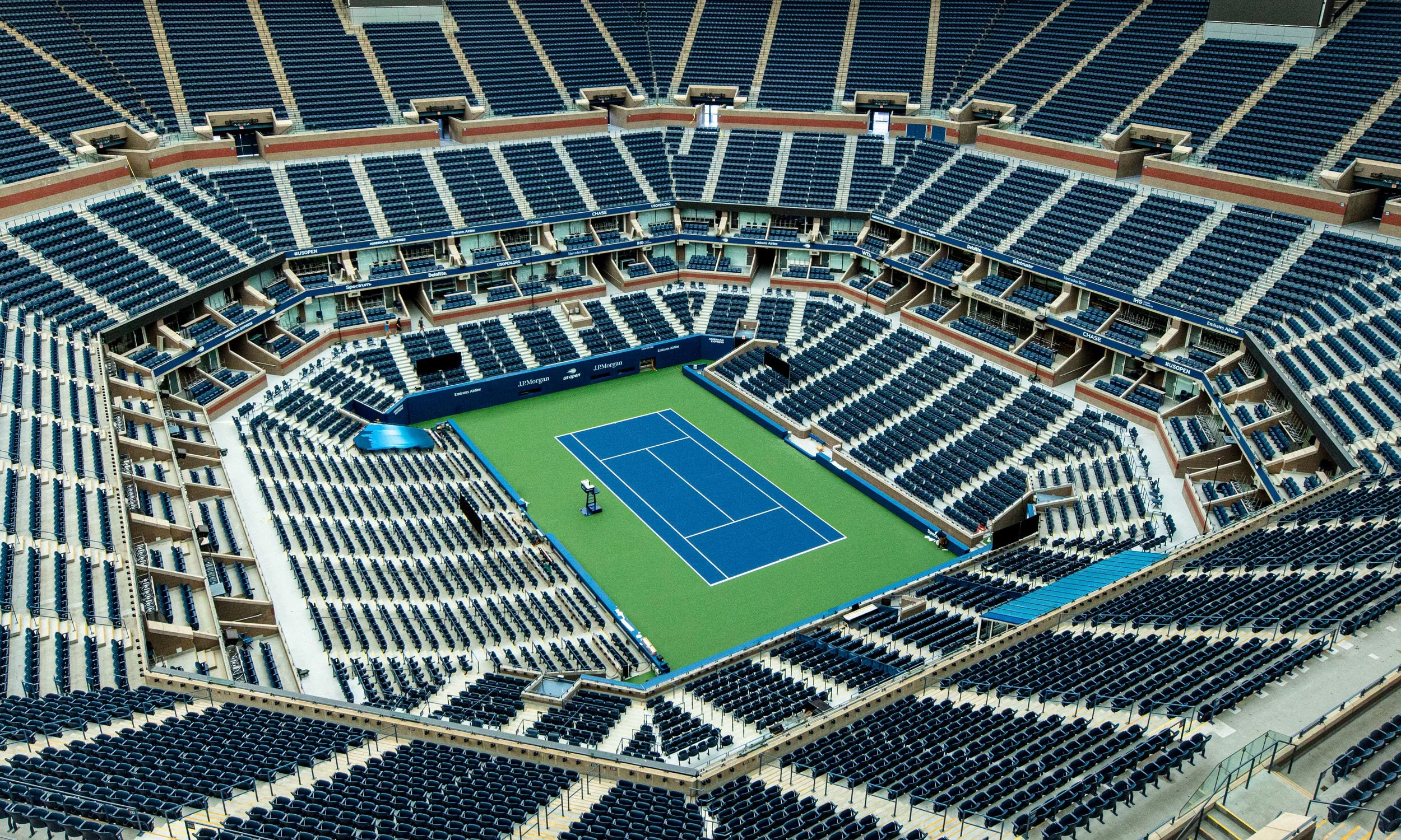 US Open's iconic colors — Laykold - Official Surface of the US Open.